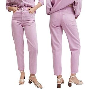 MANGO MNG Pink High Rise Mom Jeans Size 6